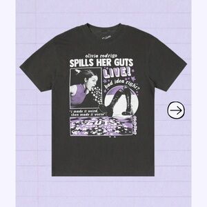 OR spills her GUTS live t-shirt in vintage black
